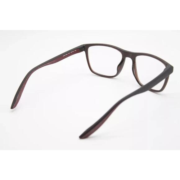 NIKE 7038 201 BLACK BURGUNDY AUTHENTIC EYEGLASSES SUNGLASSES FRAMES 53-18